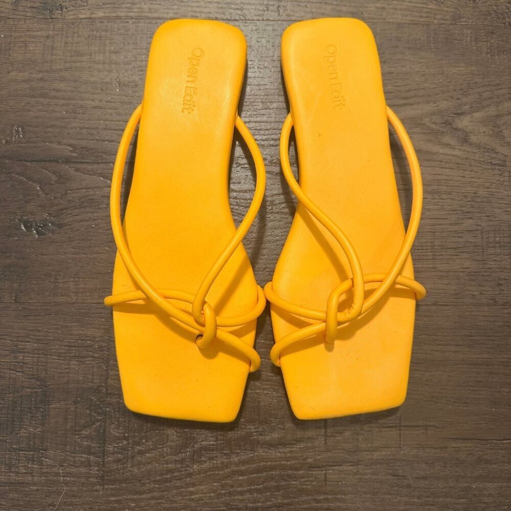 Open Edit Women's Yellow Sandals